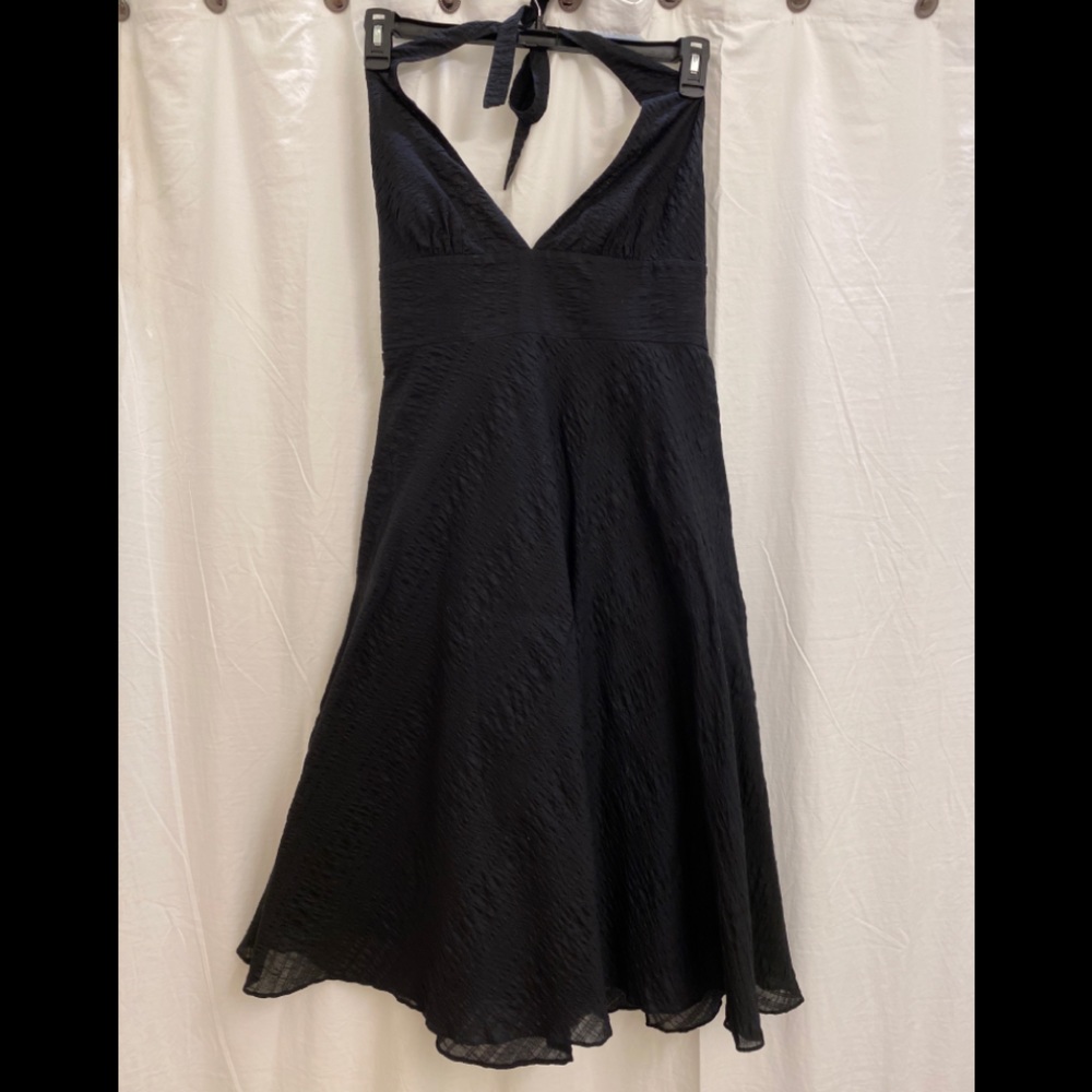 J Crew Black Halter Dress Size 10
